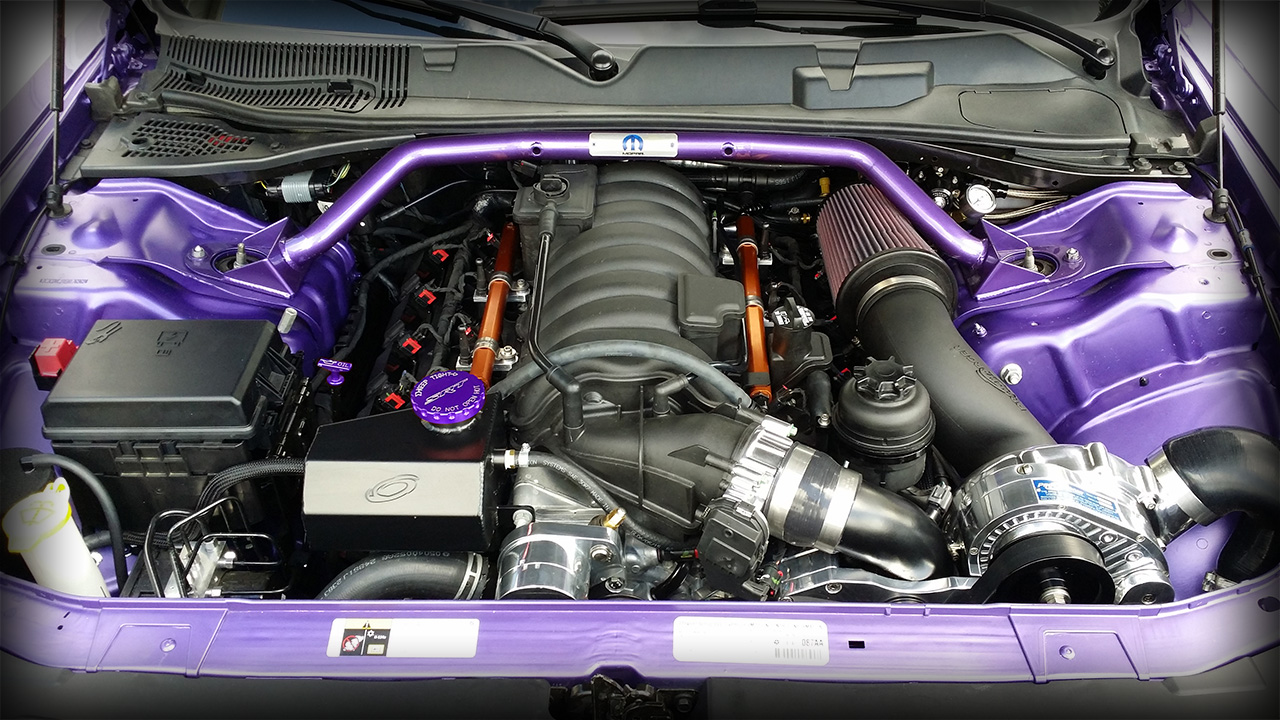 2014 392 HEMI Challenger Build Underhood Shot by Modern Muscle Performance